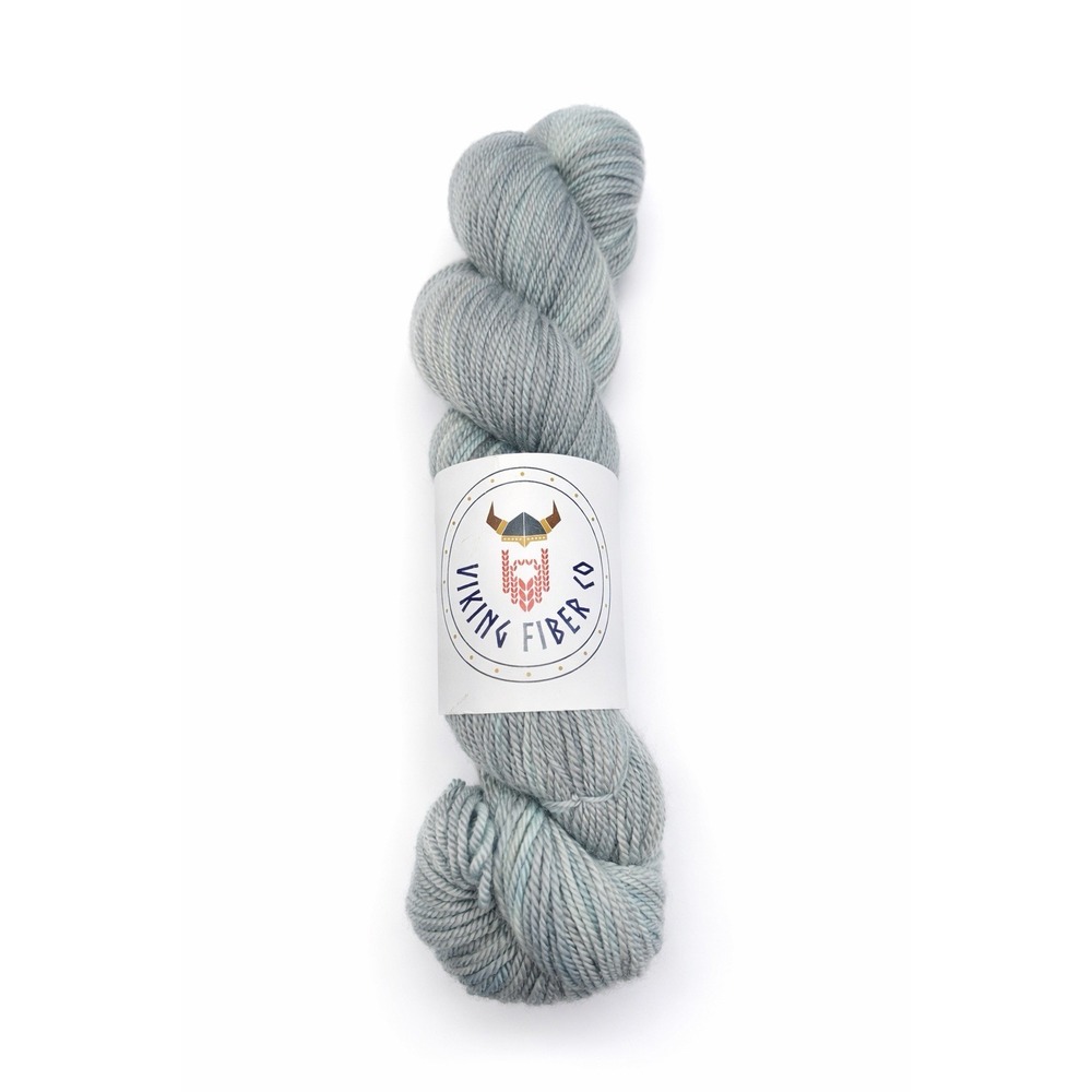 Viking Fiber Co Embla Sport NSW Yarn Merino Hand Dyed Gray 100g 328yd New